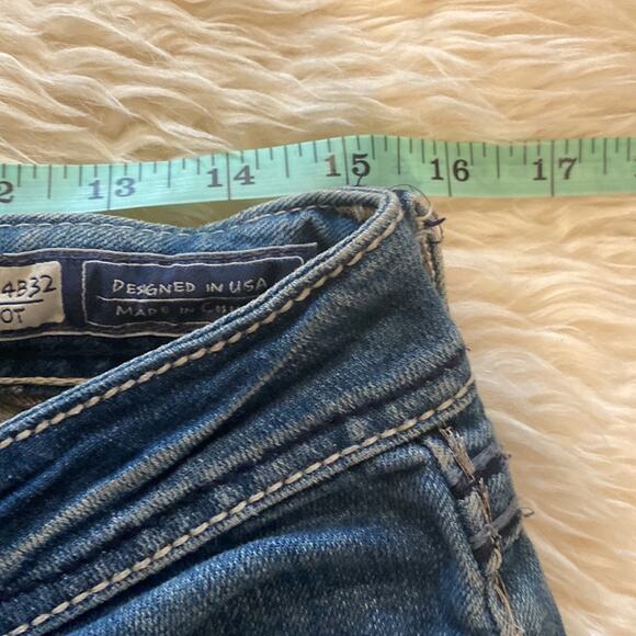 Miss Me Women’s Bootcut Denim Blue Jeans Studded Silver Stitching EUC Sz 30 - Picture 12 of 16